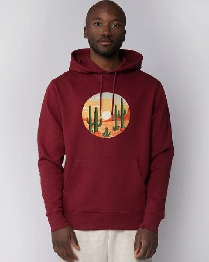 watapparel Hoodie Unisex Sonnenuntergang in der Wüste