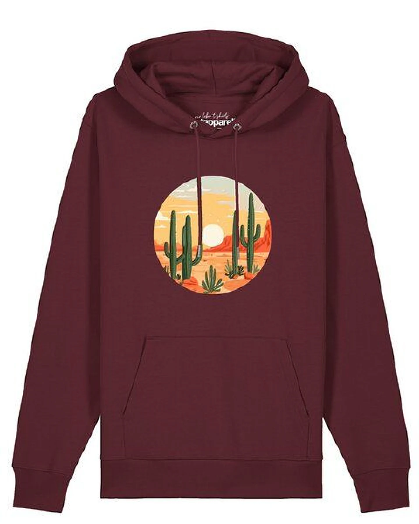 watapparel Hoodie Unisex Sonnenuntergang in der Wüste – Ansicht 2