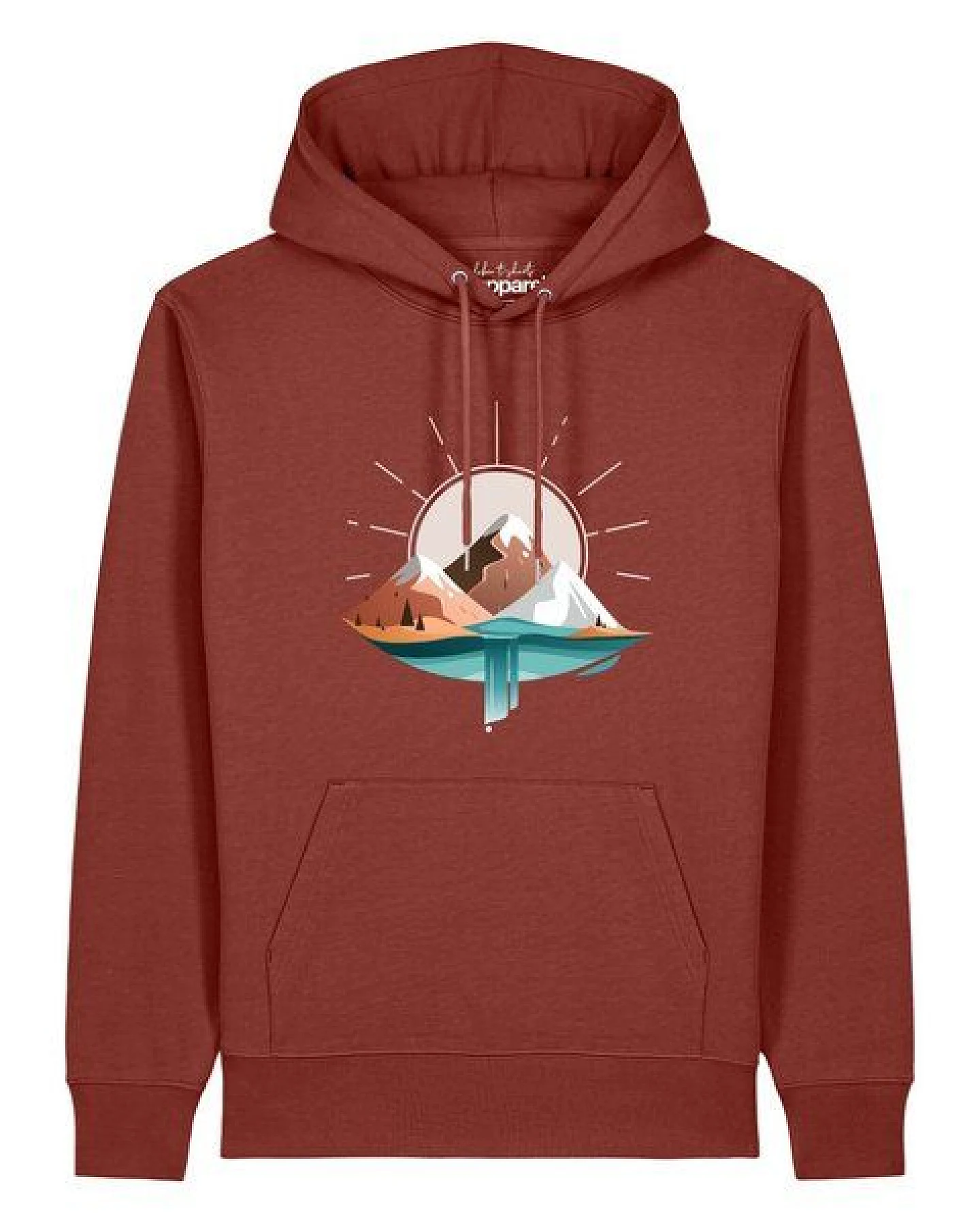 watapparel Hoodie Unisex Sunrise & Lake – Ansicht 2