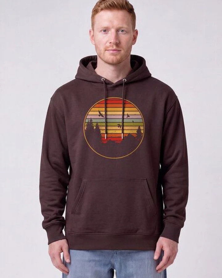 watapparel Hoodie Unisex Sunset Berge & Tannen