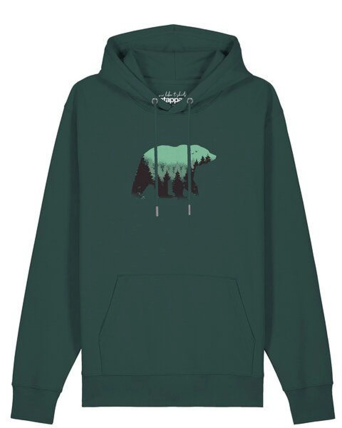 watapparel Hoodie Unisex Waldbär – Ansicht 2