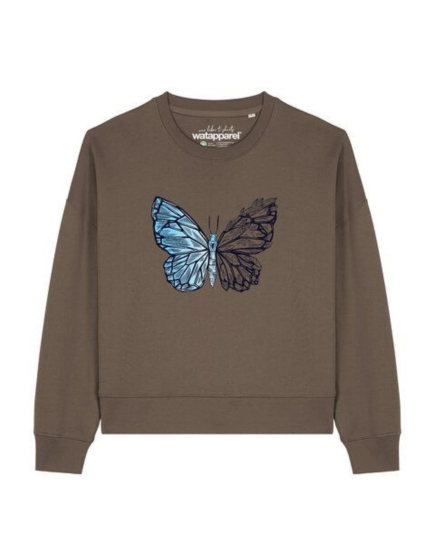 watapparel Sweatshirt Frauen Crystal Butterfly – Ansicht 2