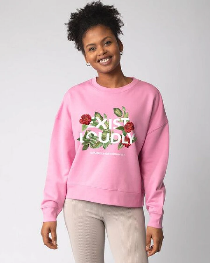 Produktseite: watapparel Sweatshirt Frauen Exist Loudly