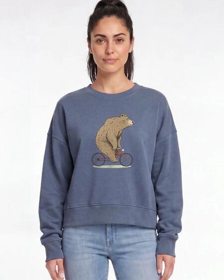 watapparel Sweatshirt Frauen Fahrradbär