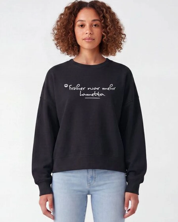 watapparel Sweatshirt Frauen Früher war mehr Lametta