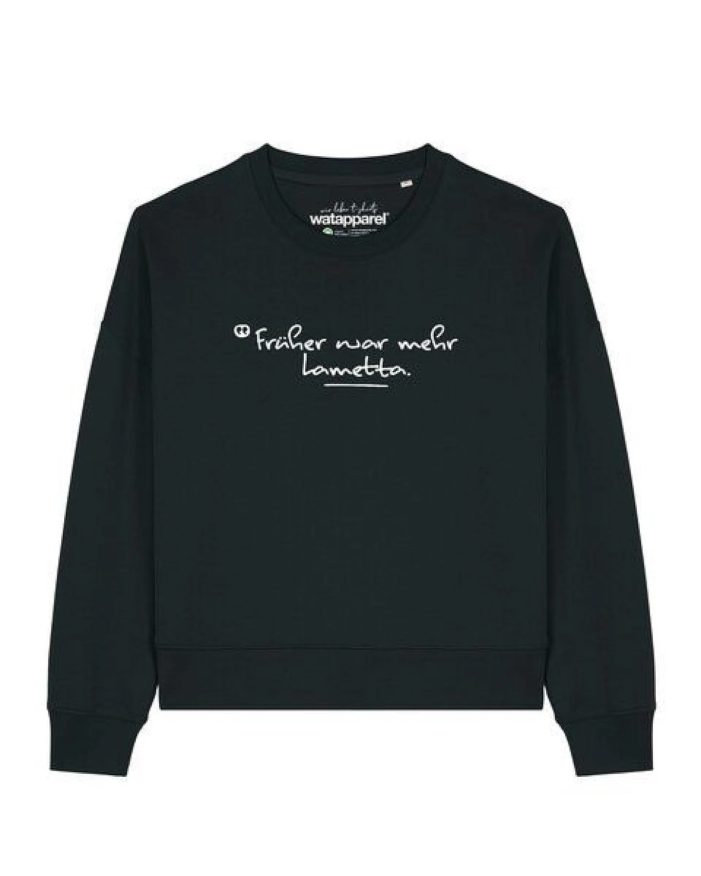 watapparel Sweatshirt Frauen Früher war mehr Lametta – Ansicht 2