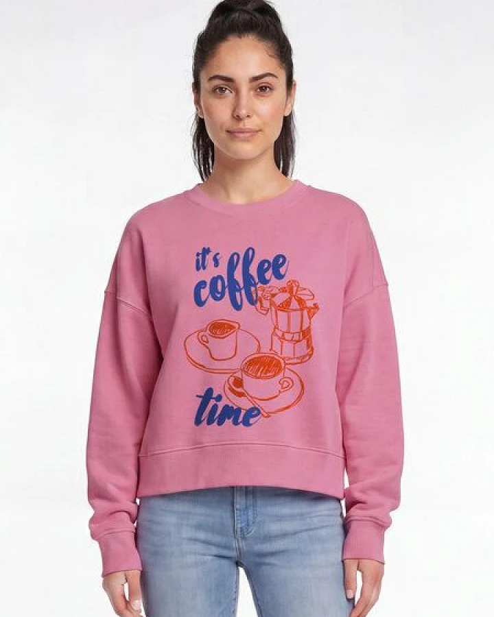 watapparel Sweatshirt Frauen Its coffee time
