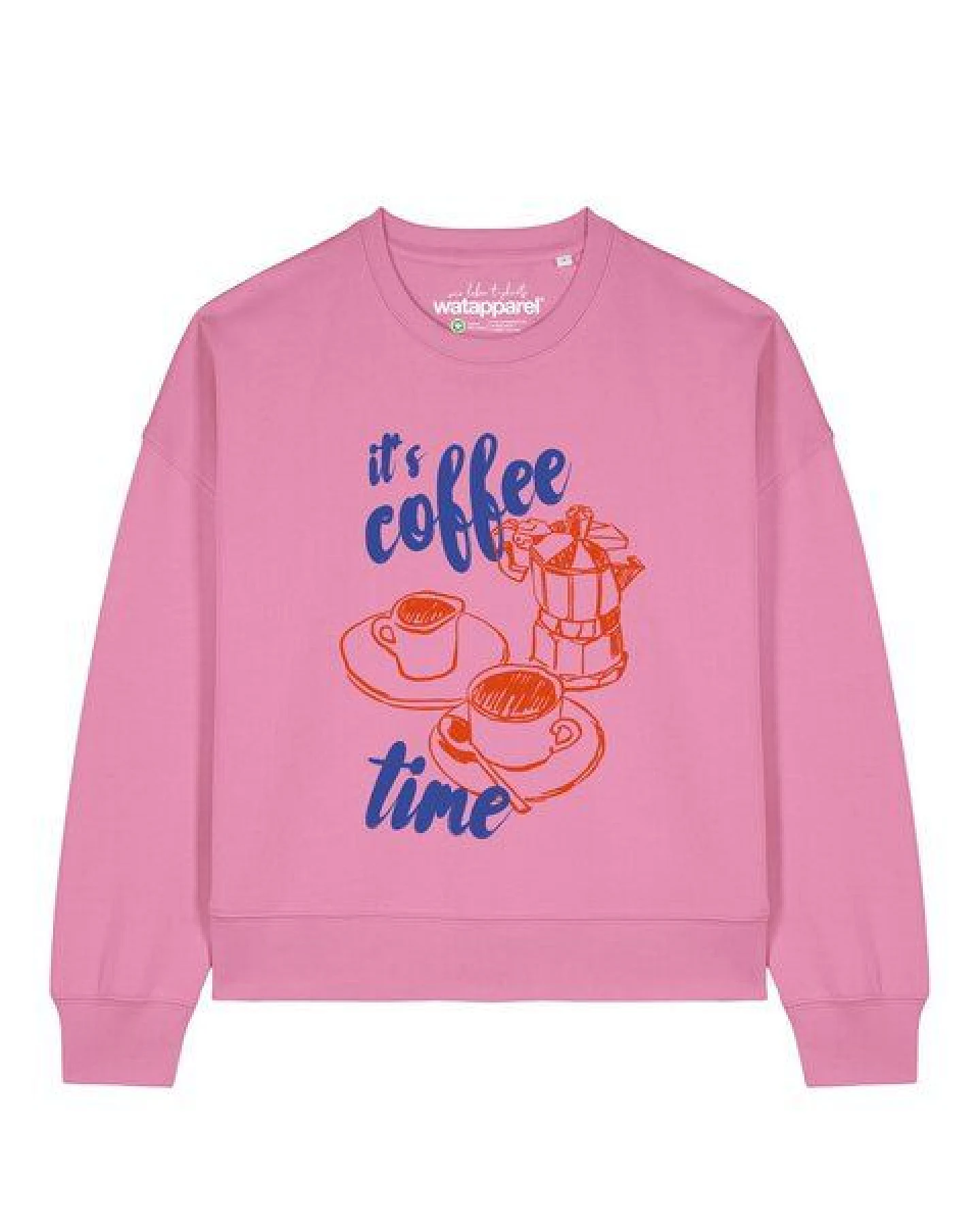watapparel Sweatshirt Frauen Its coffee time – Ansicht 2