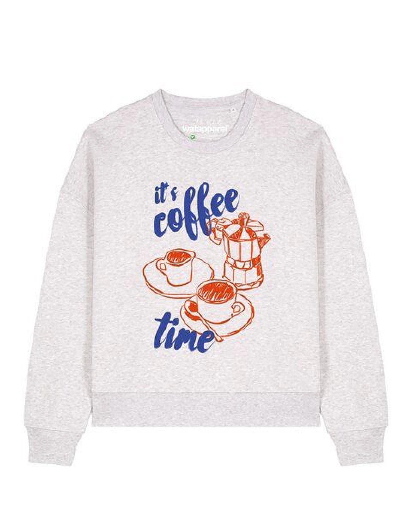watapparel Sweatshirt Frauen Its coffee time – Ansicht 2