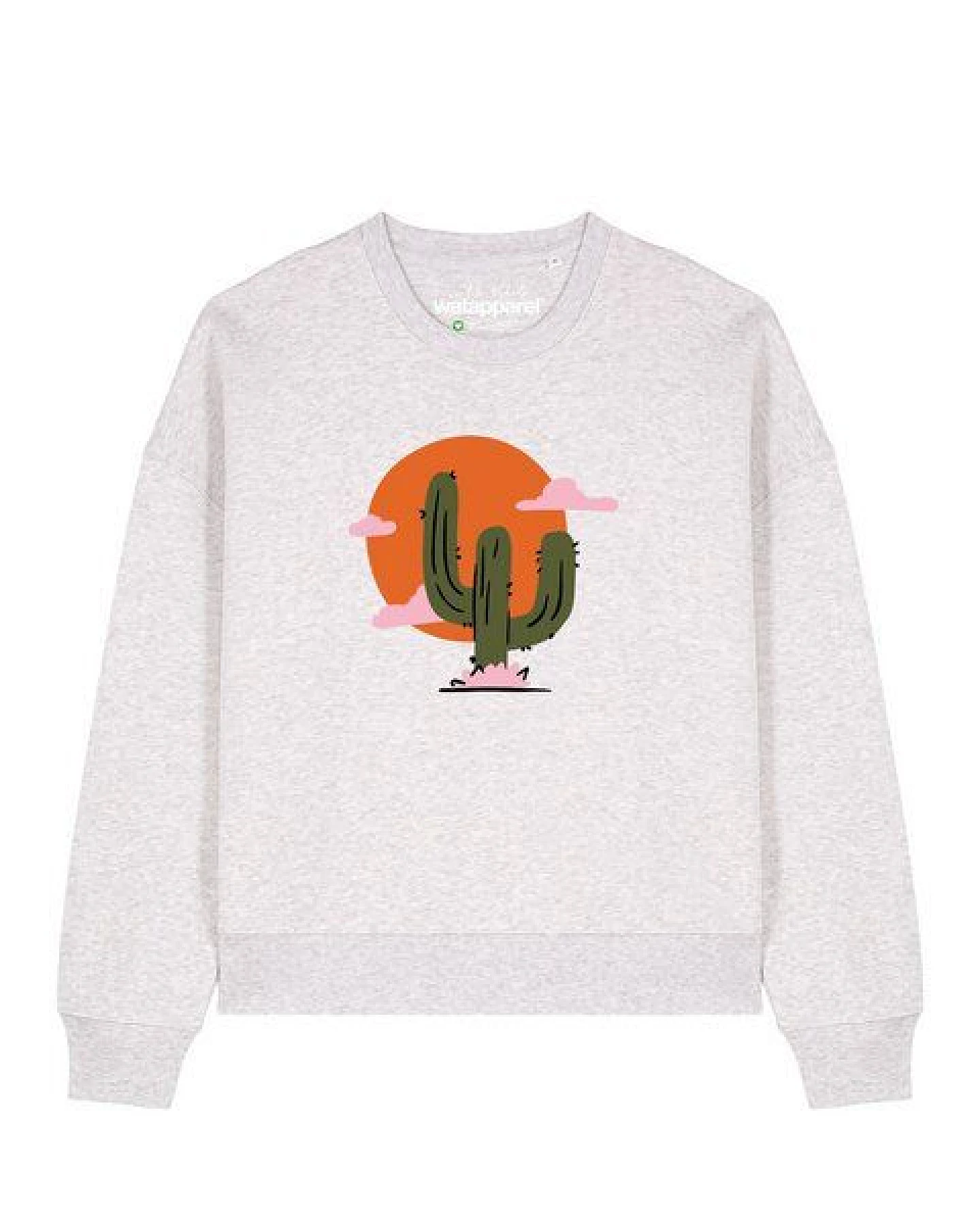 watapparel Sweatshirt Frauen Kaktus im Sonnenuntergang – Ansicht 2