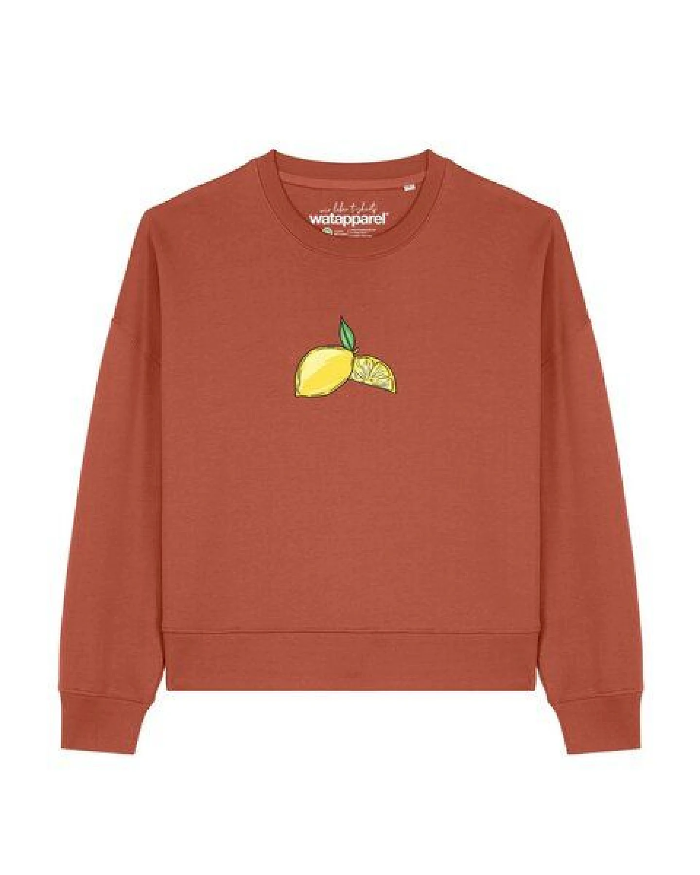 watapparel Sweatshirt Frauen Lemon – Ansicht 2