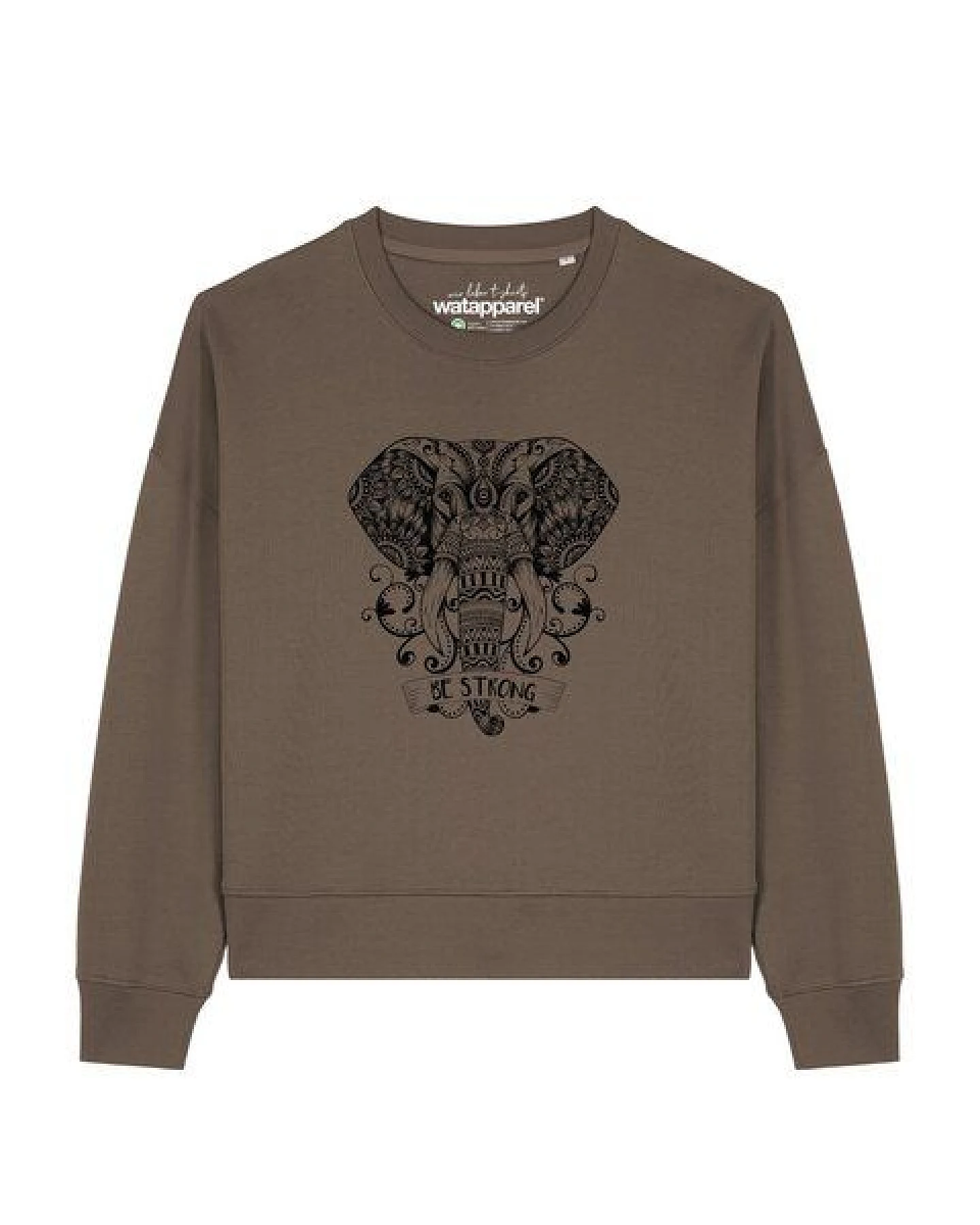 watapparel Sweatshirt Frauen Mandala Elephant – Ansicht 2