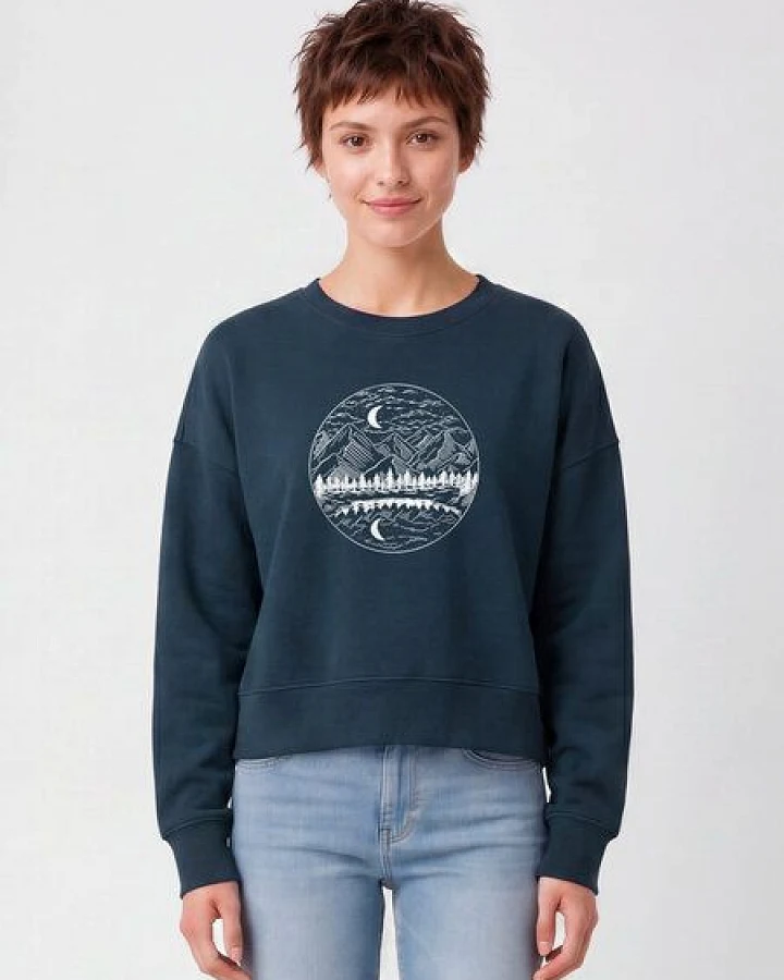 watapparel Sweatshirt Frauen Mountains by night