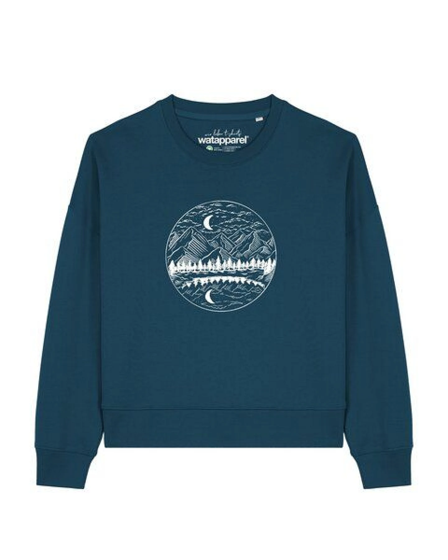 watapparel Sweatshirt Frauen Mountains by night – Ansicht 2