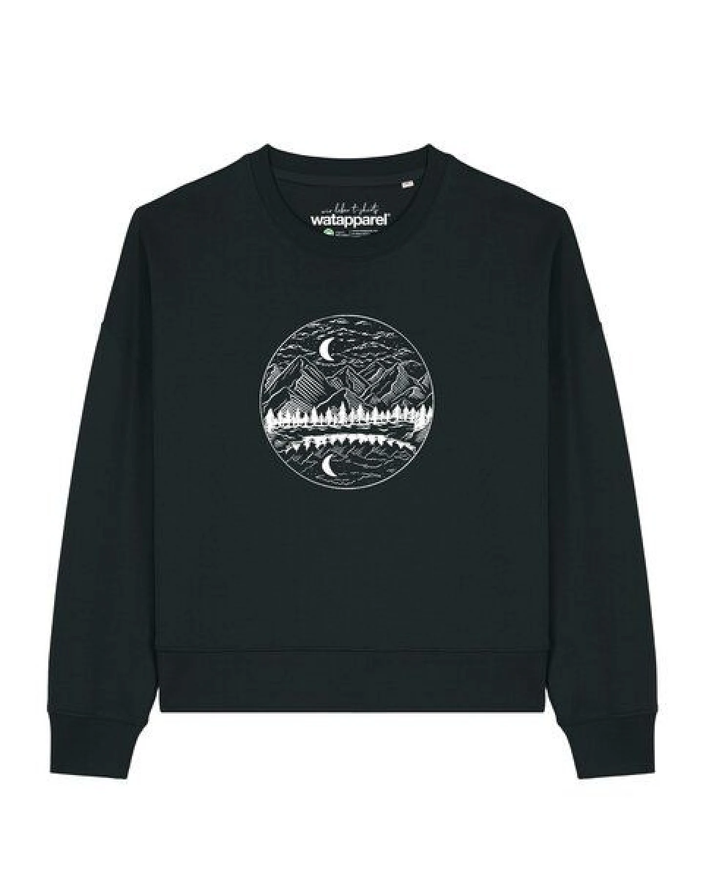 watapparel Sweatshirt Frauen Mountains by night – Ansicht 2