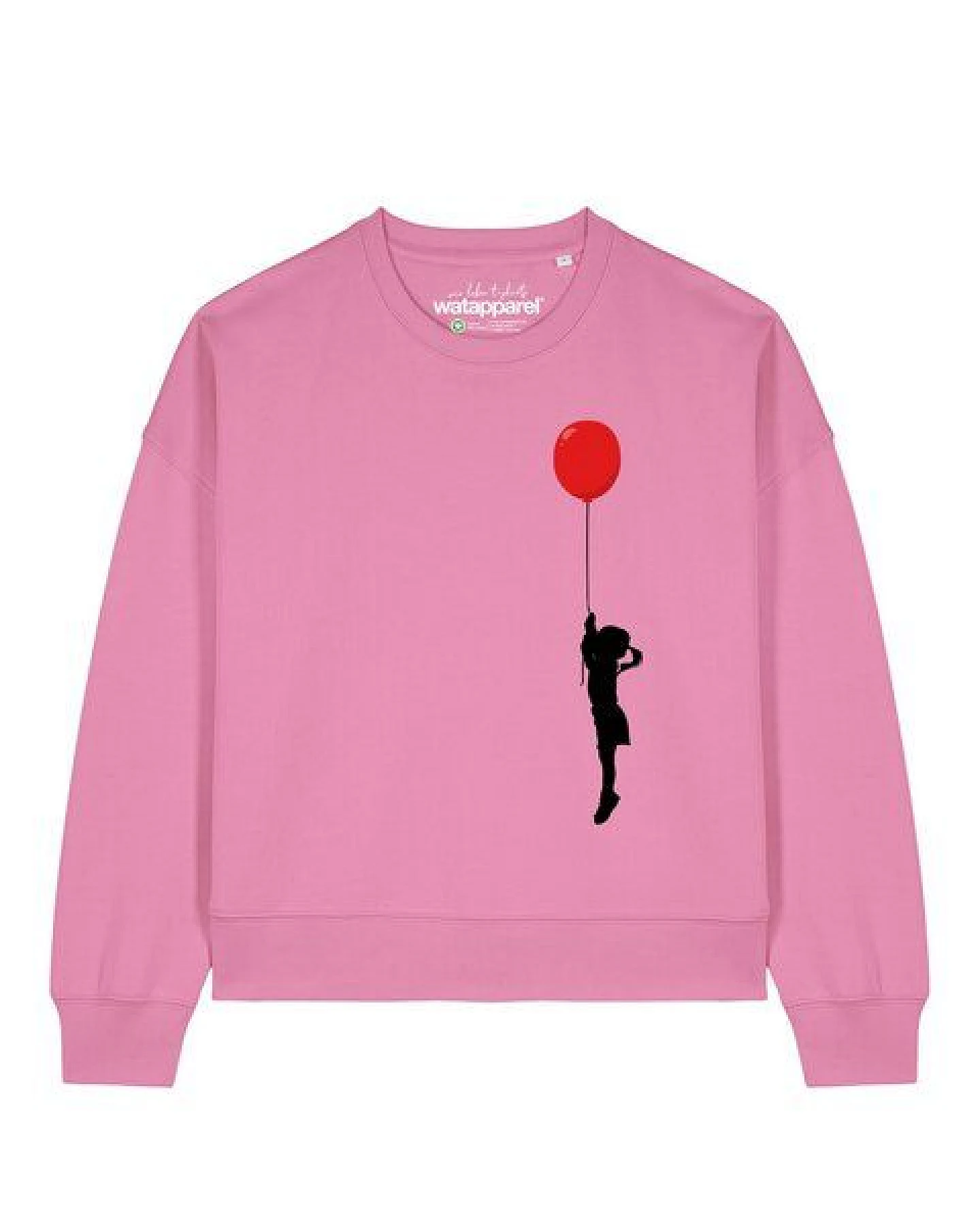 watapparel Sweatshirt Frauen Mädchen mit Luftballon (print) – Ansicht 2