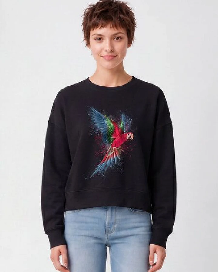 watapparel Sweatshirt Frauen Papagei