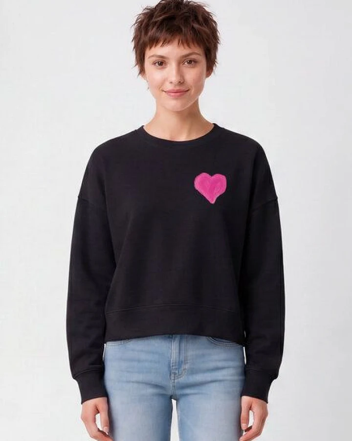 Produktseite: watapparel Sweatshirt Frauen Pink Heart