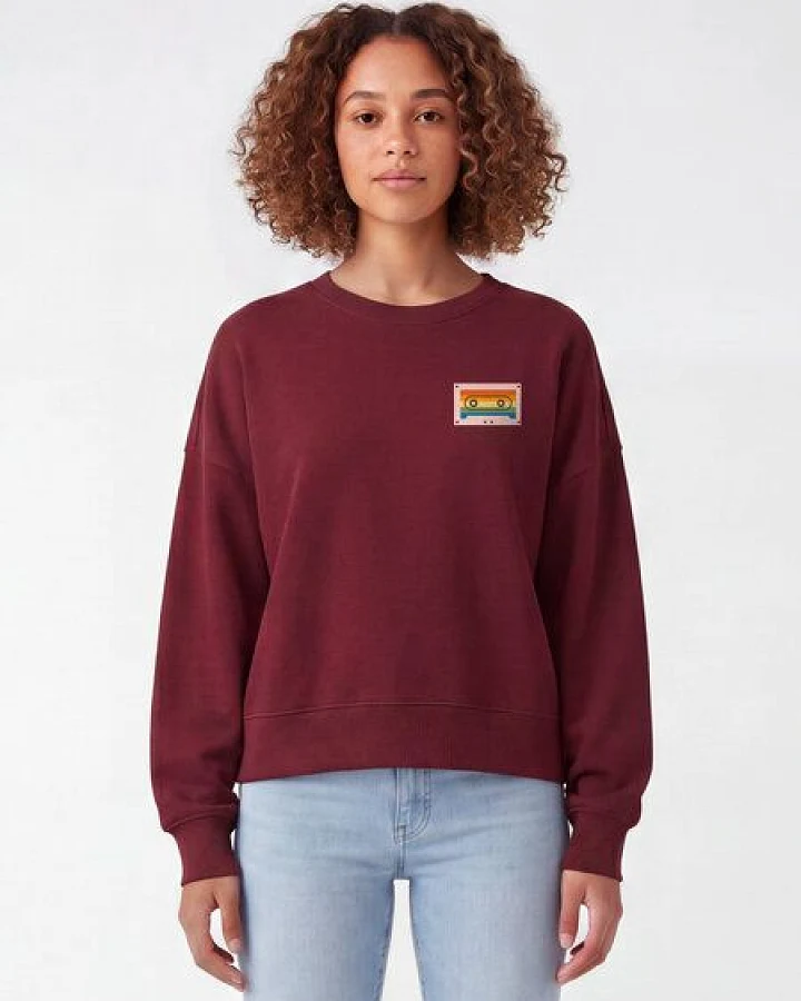 watapparel Sweatshirt Frauen Rainbow Cassette