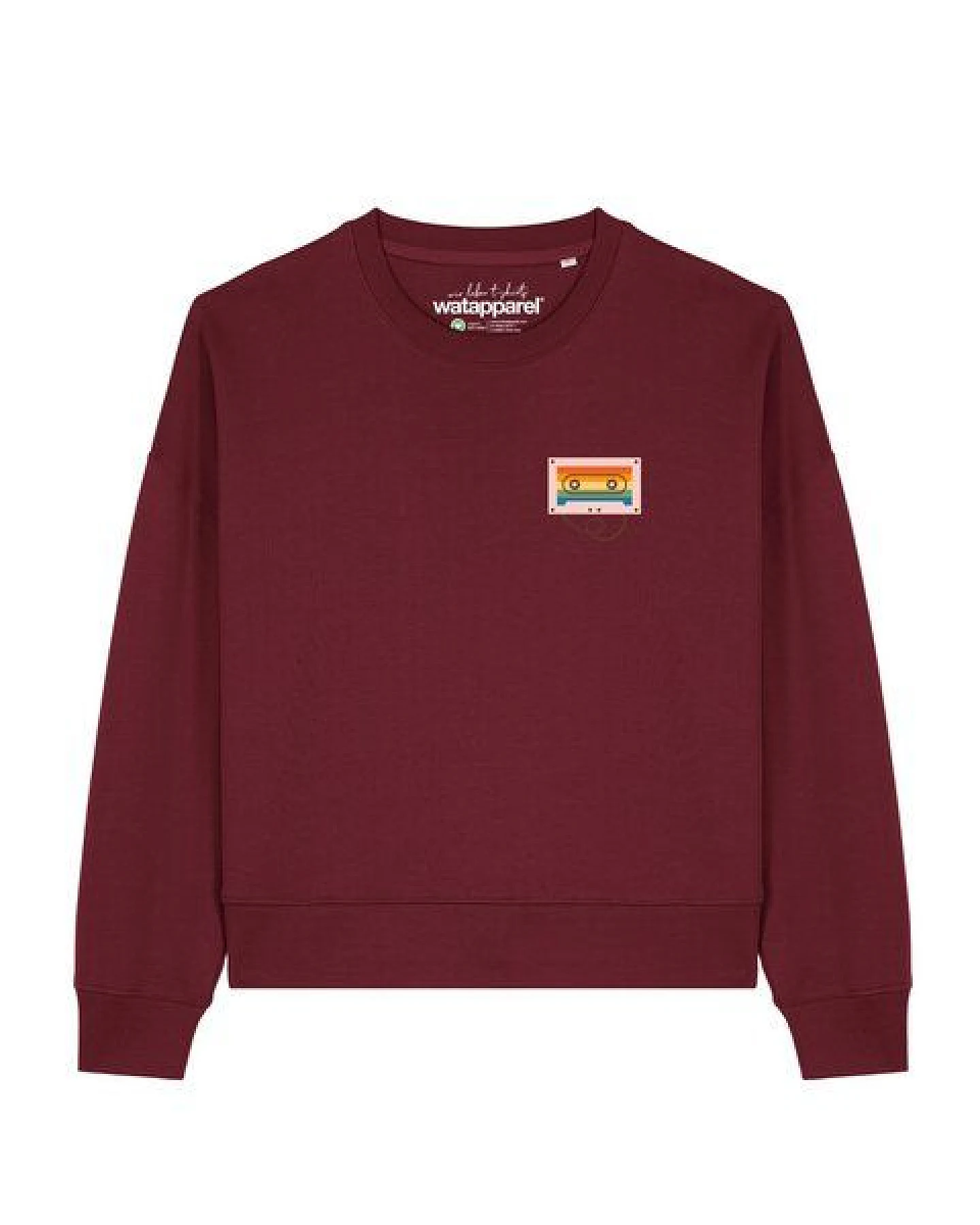 watapparel Sweatshirt Frauen Rainbow Cassette – Ansicht 2