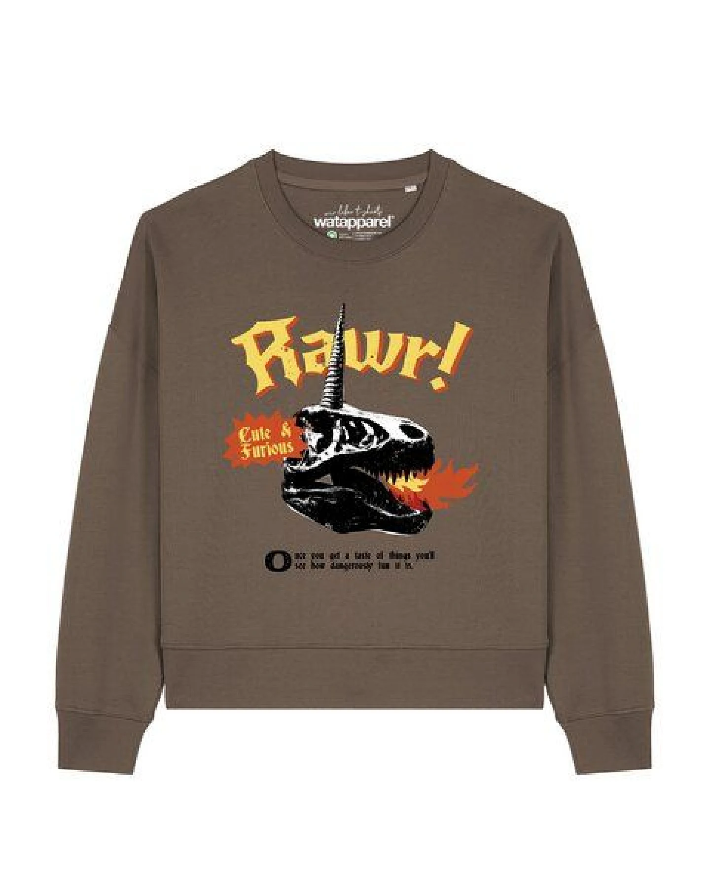 watapparel Sweatshirt Frauen Rawr – Ansicht 2