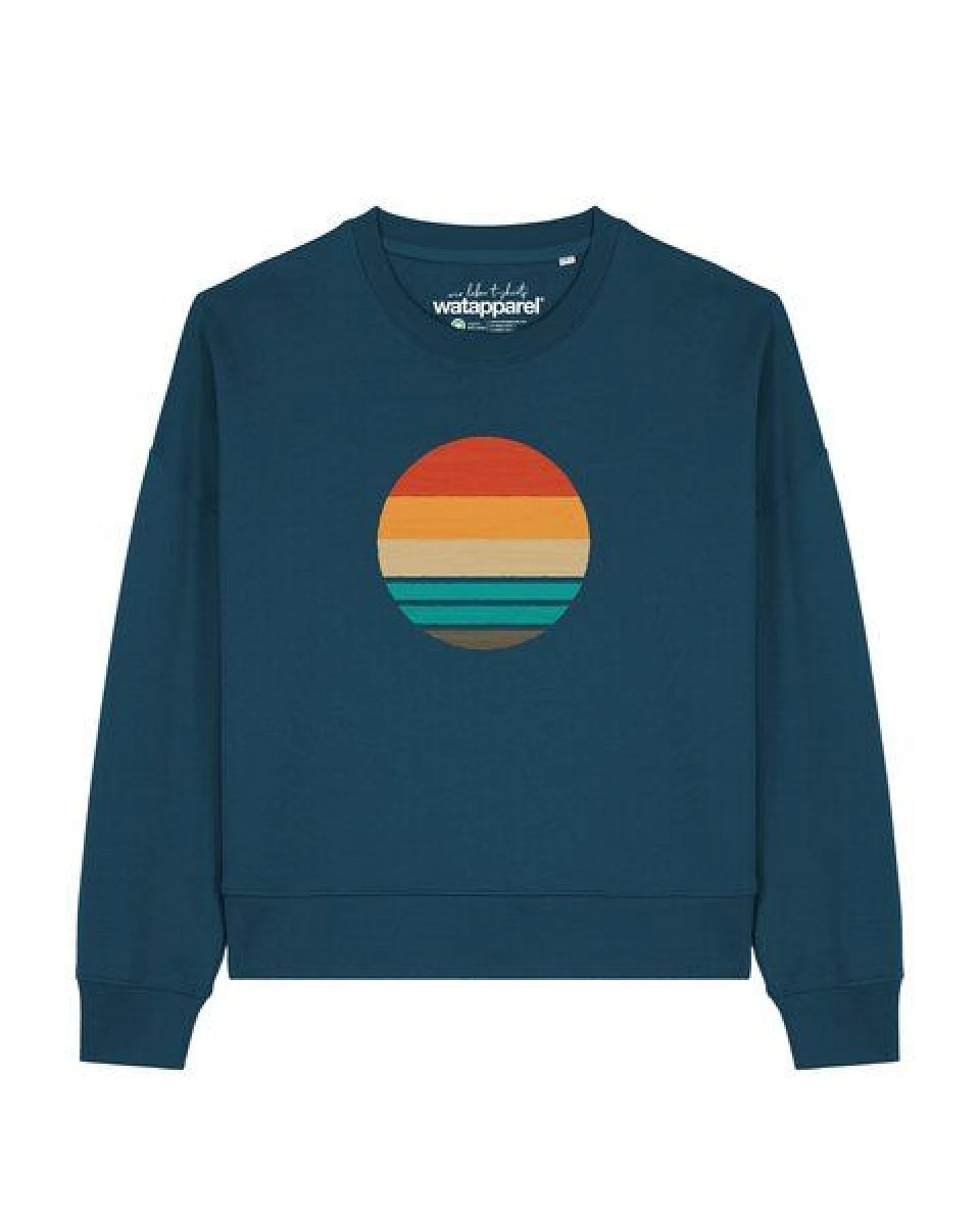 watapparel Sweatshirt Frauen Retro Sunset Ocean – Ansicht 2