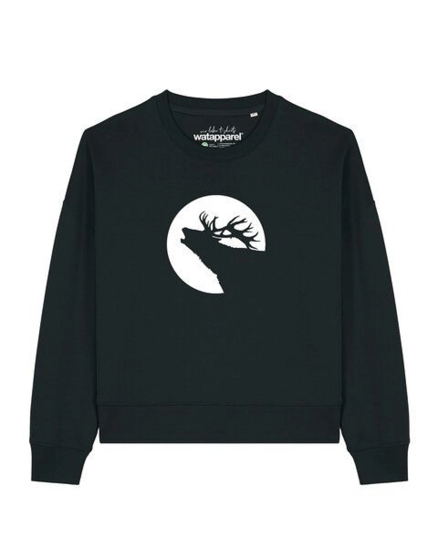 watapparel Sweatshirt Frauen Röhrender Hirsch – Ansicht 2