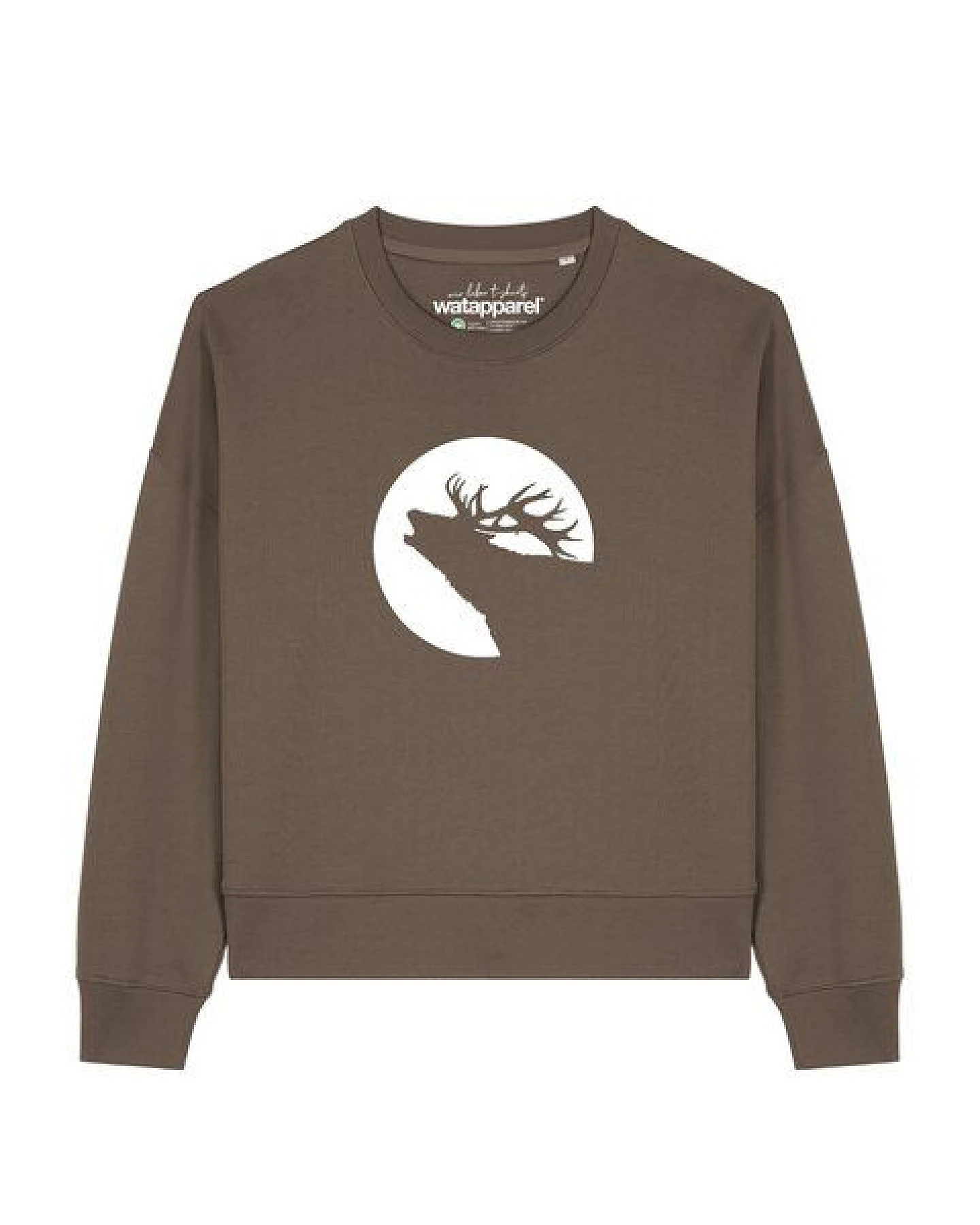 watapparel Sweatshirt Frauen Röhrender Hirsch – Ansicht 2