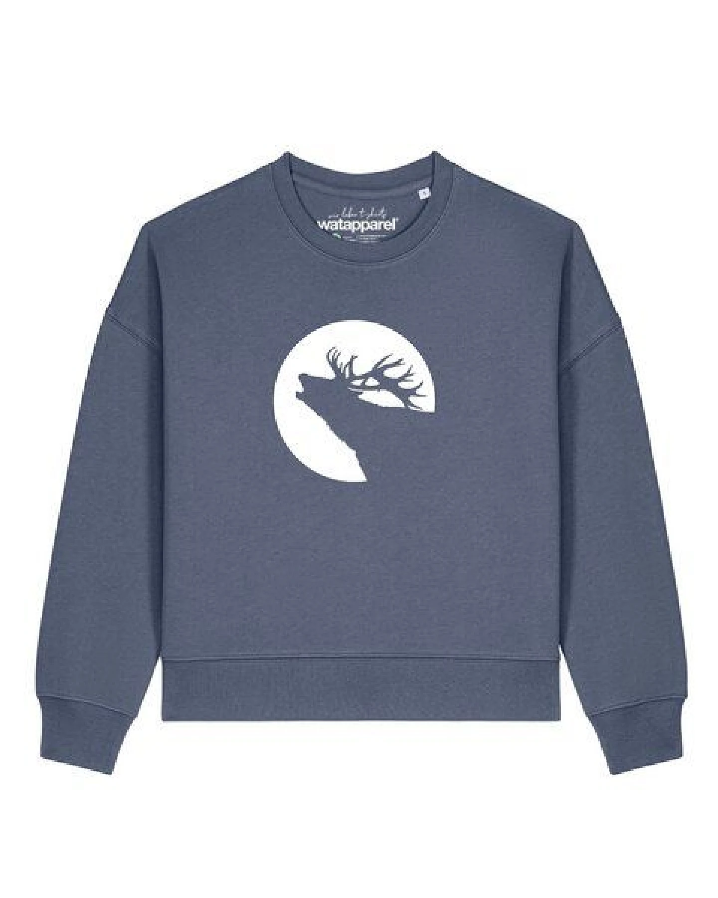 watapparel Sweatshirt Frauen Röhrender Hirsch – Ansicht 2