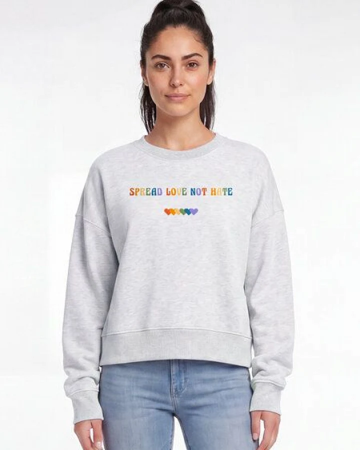 watapparel Sweatshirt Frauen Spread Love not Hate