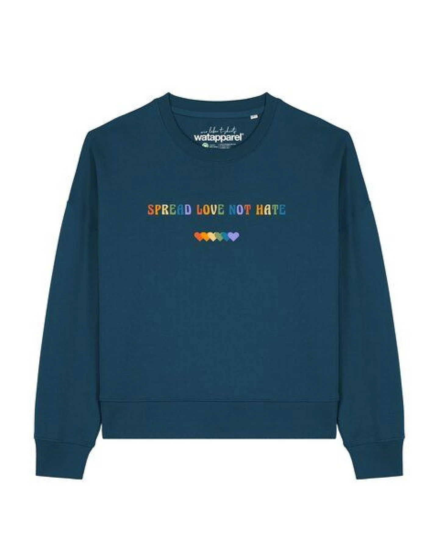 watapparel Sweatshirt Frauen Spread Love not Hate – Ansicht 2