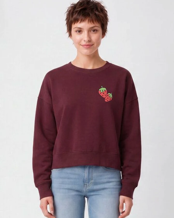 watapparel Sweatshirt Frauen Strawberry