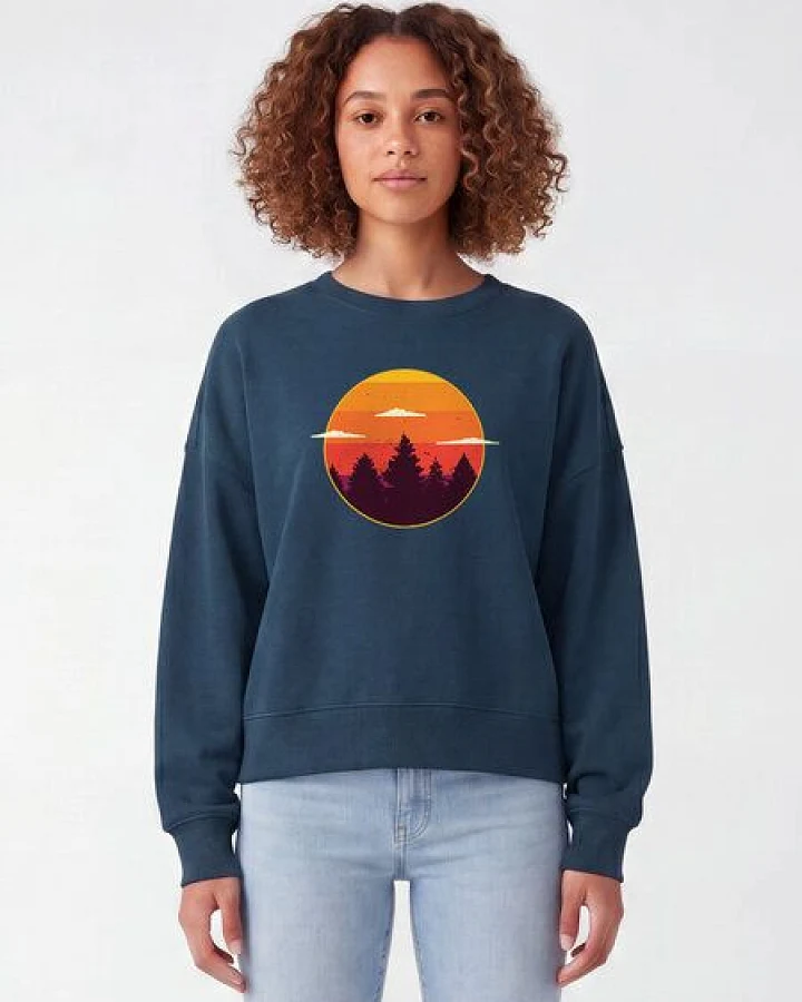 watapparel Sweatshirt Frauen Sunset forest
