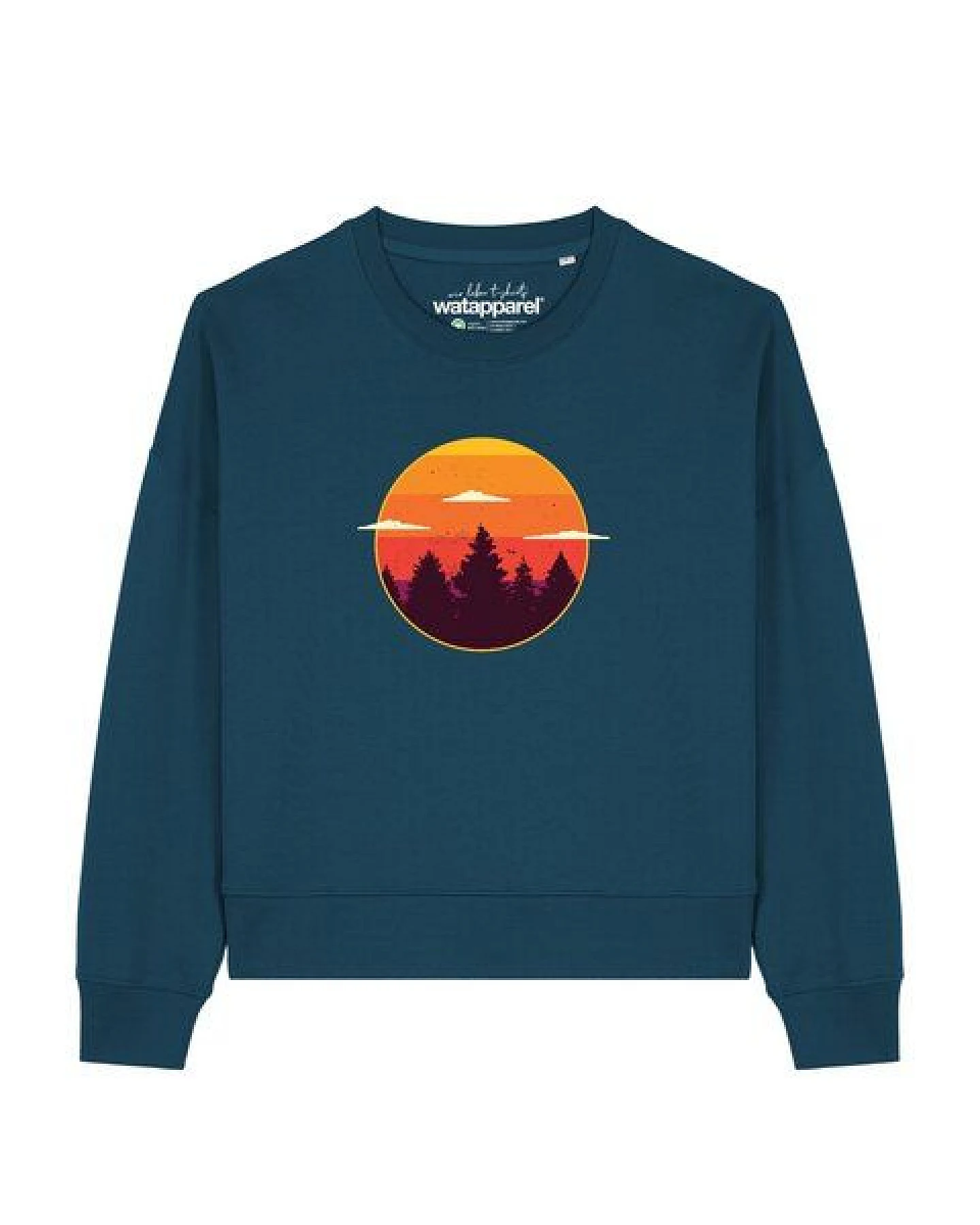 watapparel Sweatshirt Frauen Sunset forest – Ansicht 2