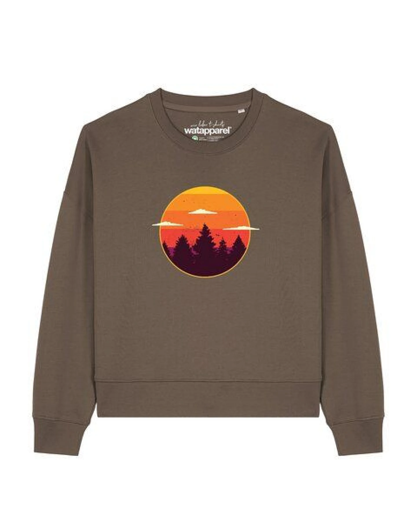 watapparel Sweatshirt Frauen Sunset forest – Ansicht 2