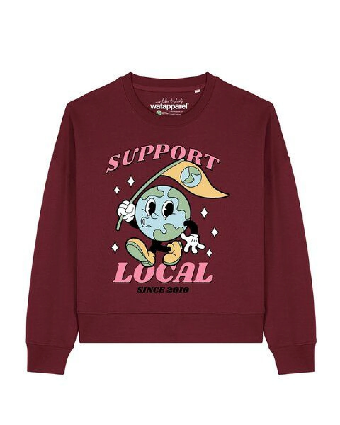 watapparel Sweatshirt Frauen Support Local – Ansicht 2