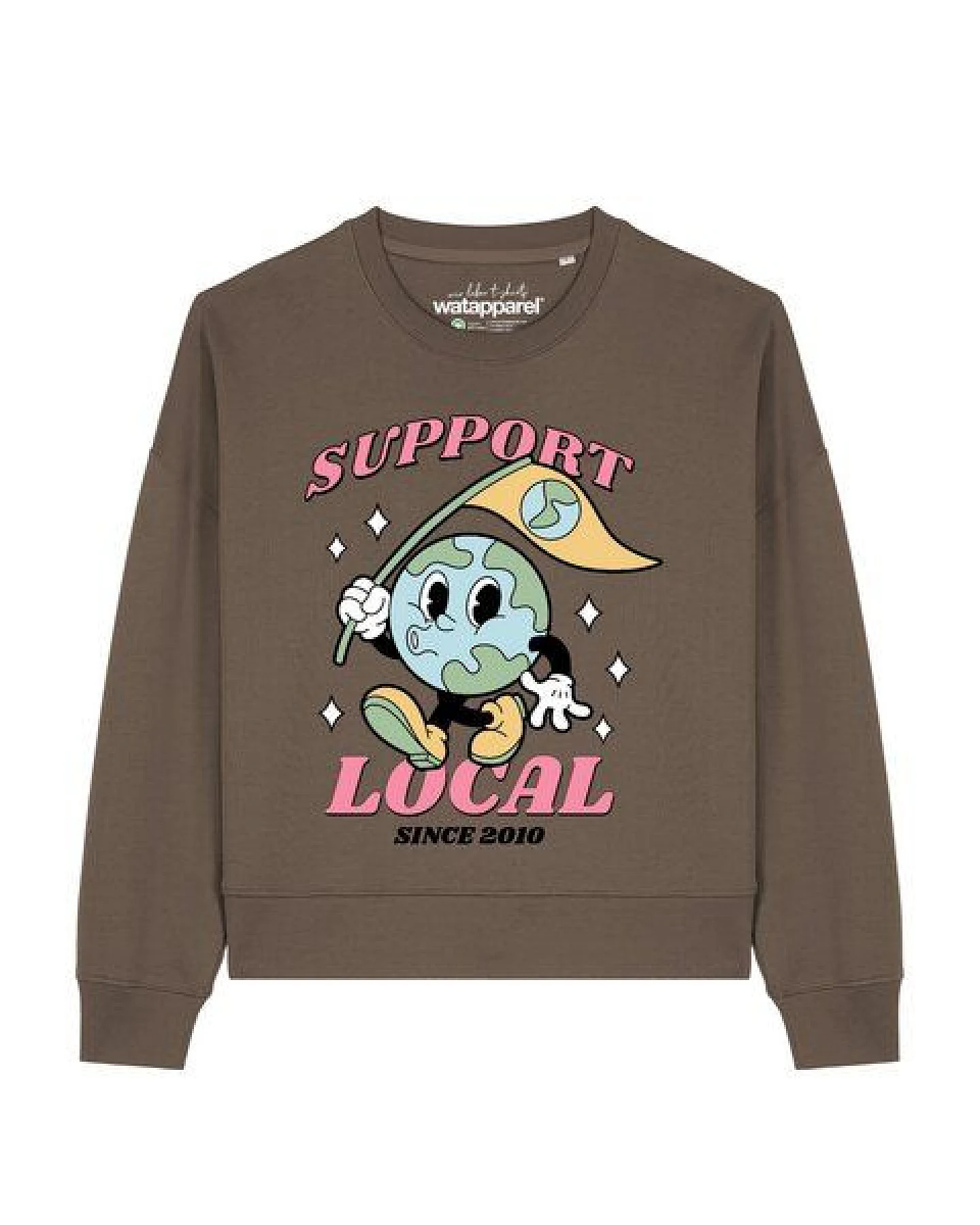 watapparel Sweatshirt Frauen Support Local – Ansicht 2