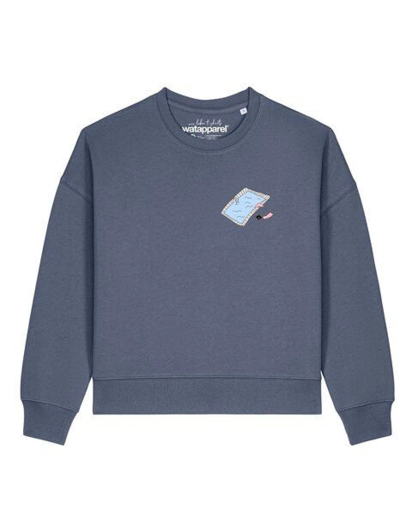 watapparel Sweatshirt Frauen Swimmingpool chilling – Ansicht 2