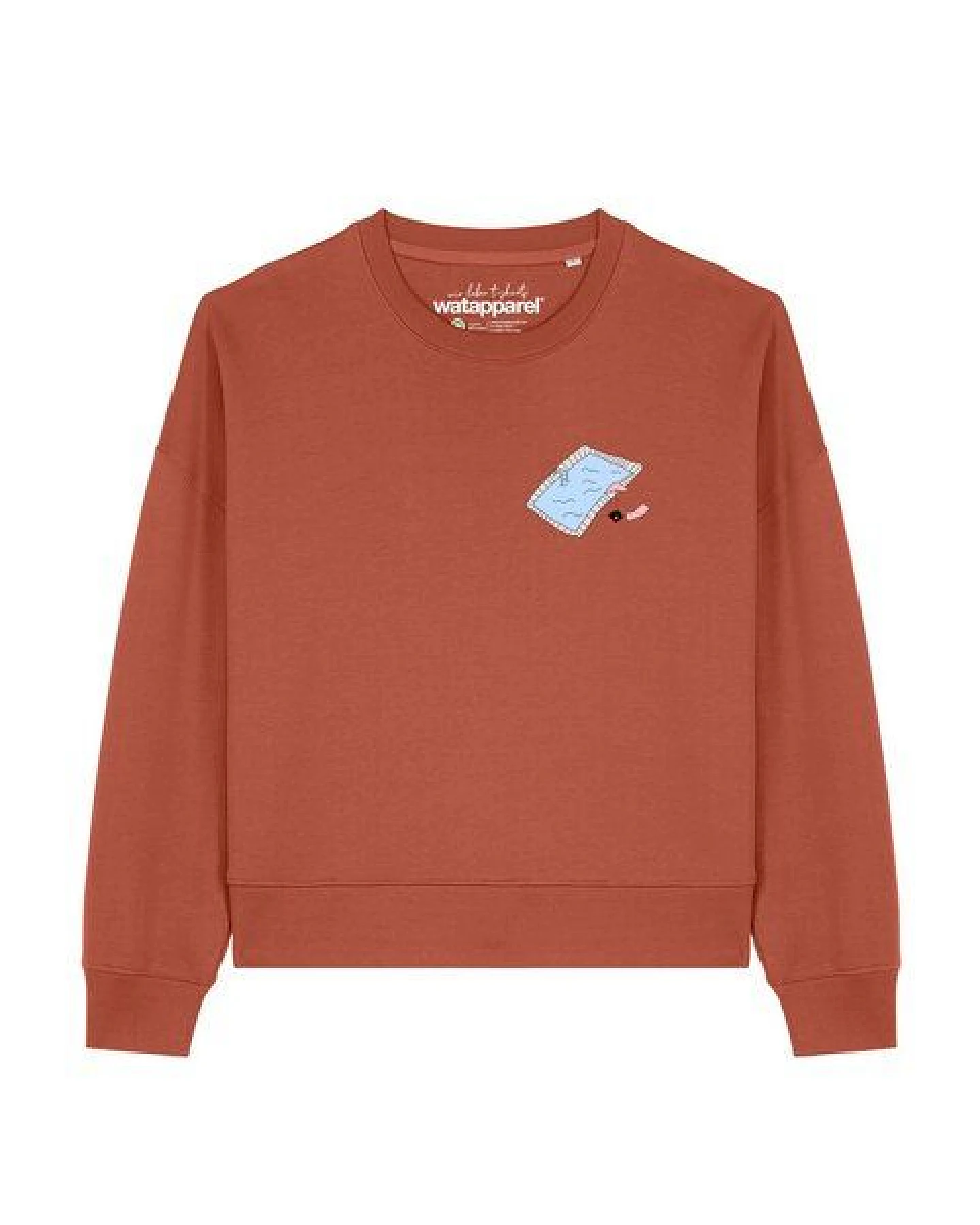 watapparel Sweatshirt Frauen Swimmingpool chilling – Ansicht 2