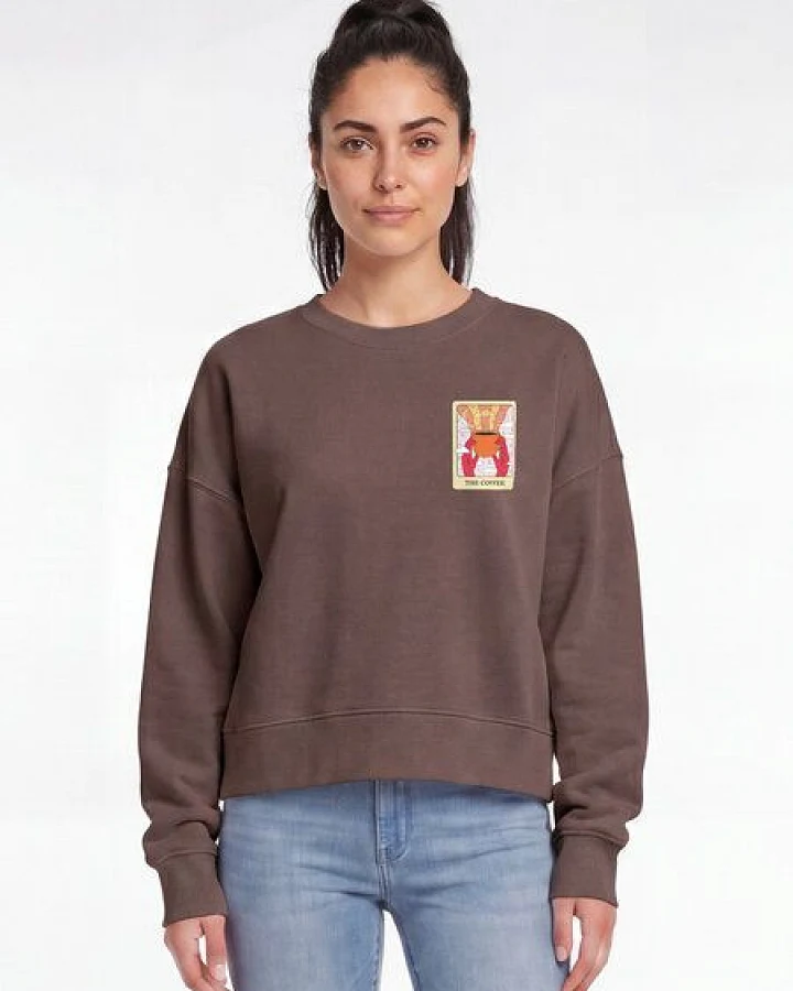 Produktseite: watapparel Sweatshirt Frauen Tarot The Coffee