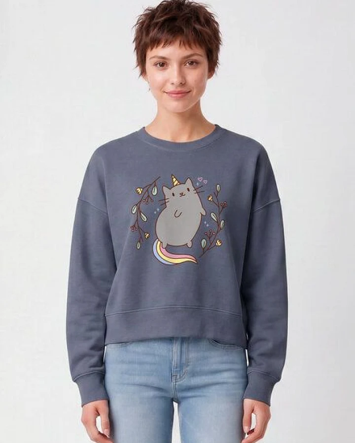 watapparel Sweatshirt Frauen Unicorn Cat