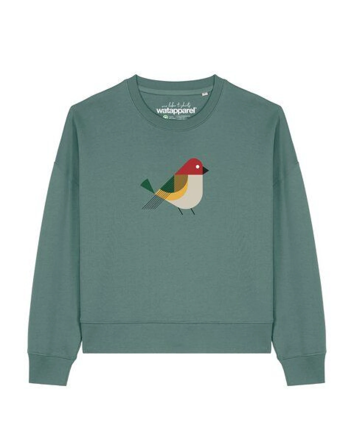 watapparel Sweatshirt Frauen Vogel – Ansicht 2