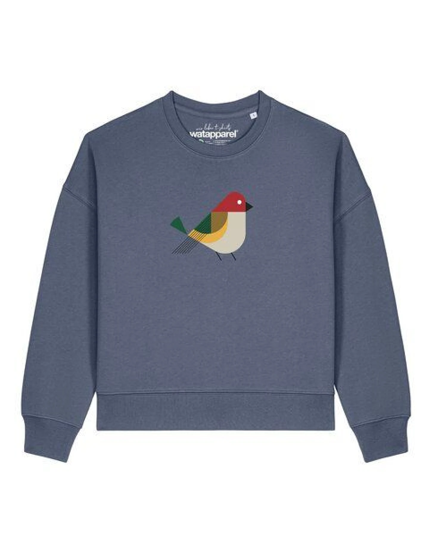 watapparel Sweatshirt Frauen Vogel – Ansicht 2
