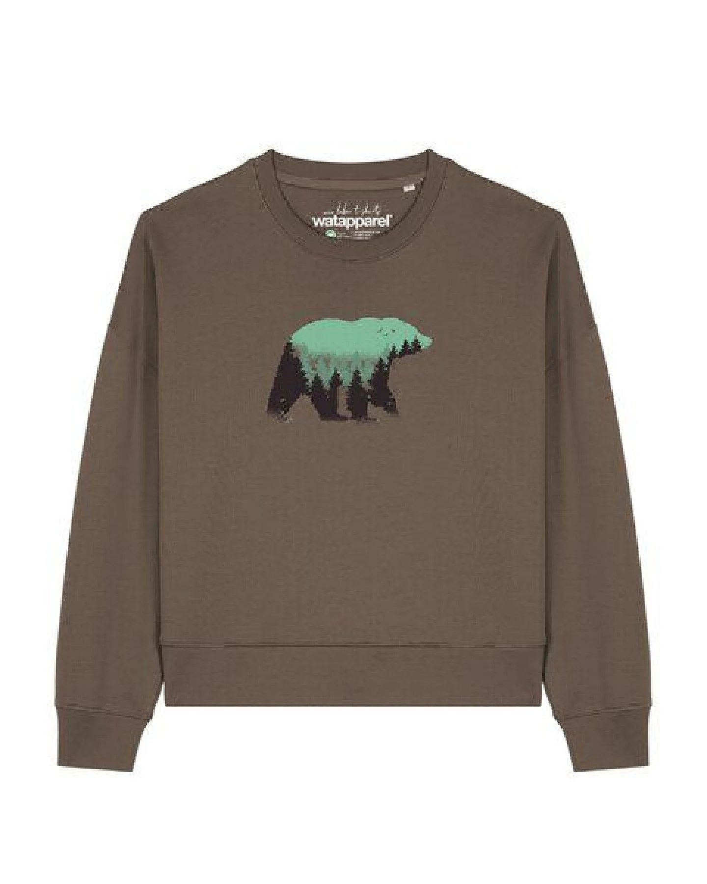 watapparel Sweatshirt Frauen Waldbär – Ansicht 2