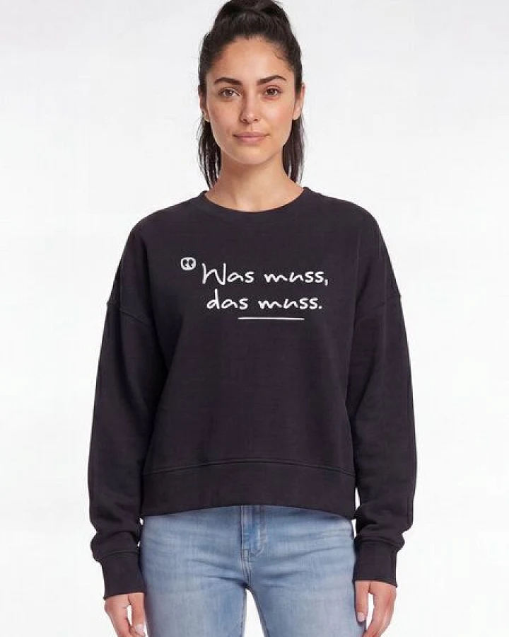 watapparel Sweatshirt Frauen Was muss das muss