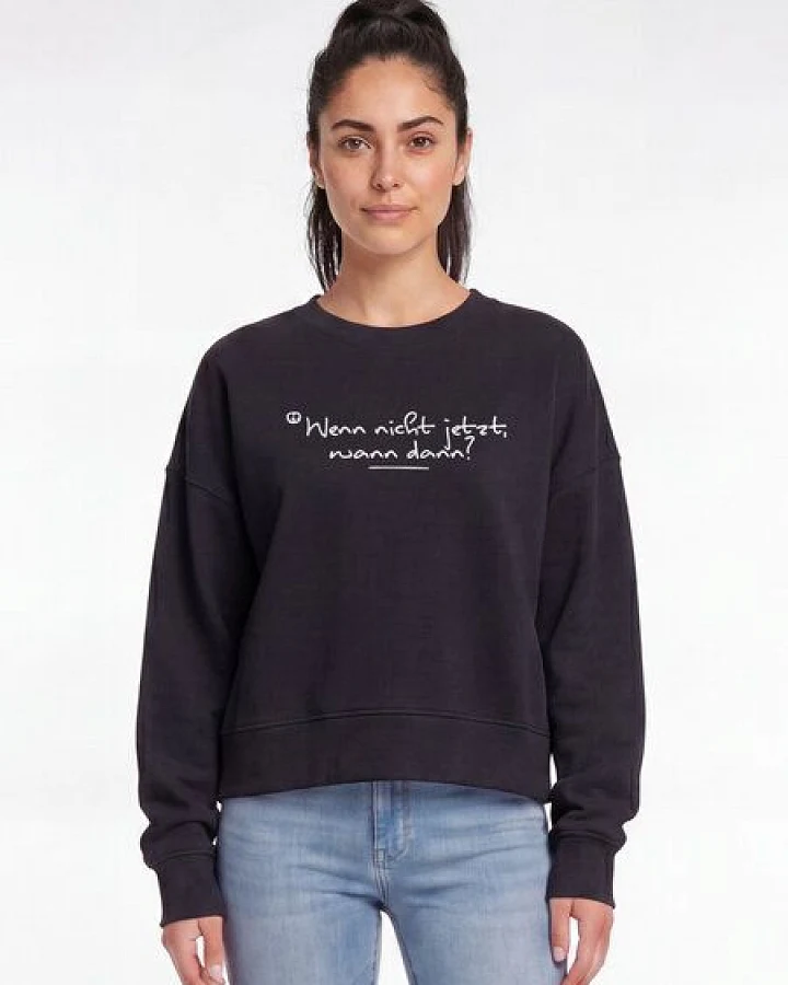 watapparel Sweatshirt Frauen Wenn nicht jetzt wann dann