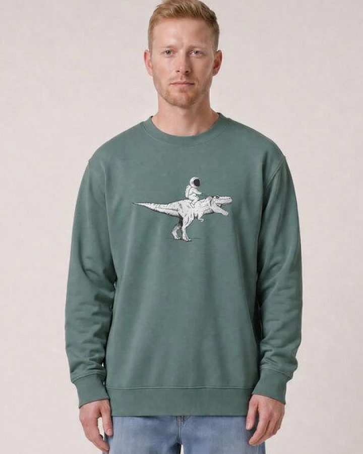 watapparel Sweatshirt Unisex Astronaut on T-Rex