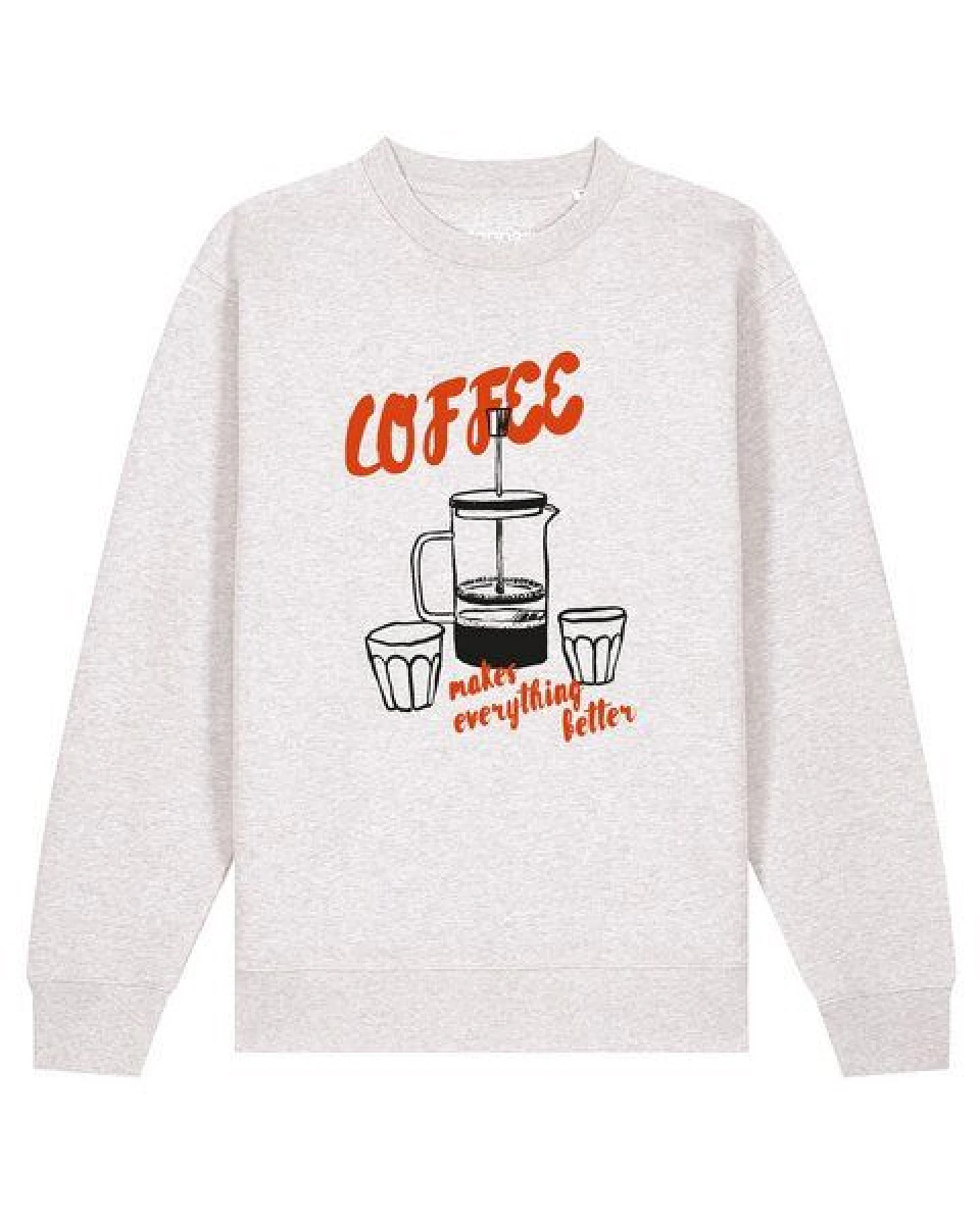 watapparel Sweatshirt Unisex Coffee makes everything better – Ansicht 2