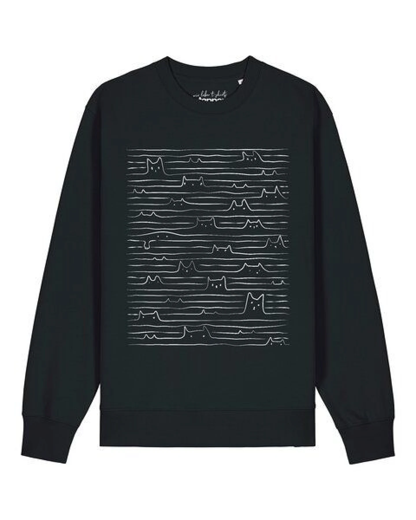 watapparel Sweatshirt Unisex Doodle Cats – Ansicht 2