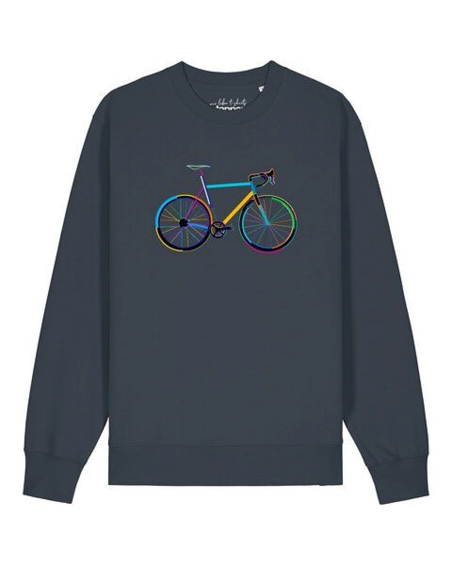 watapparel Sweatshirt Unisex Fahrrad by night – Ansicht 2
